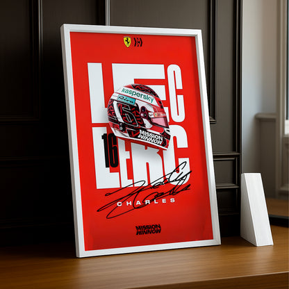Cadre photo Charles Leclerc Formule 1