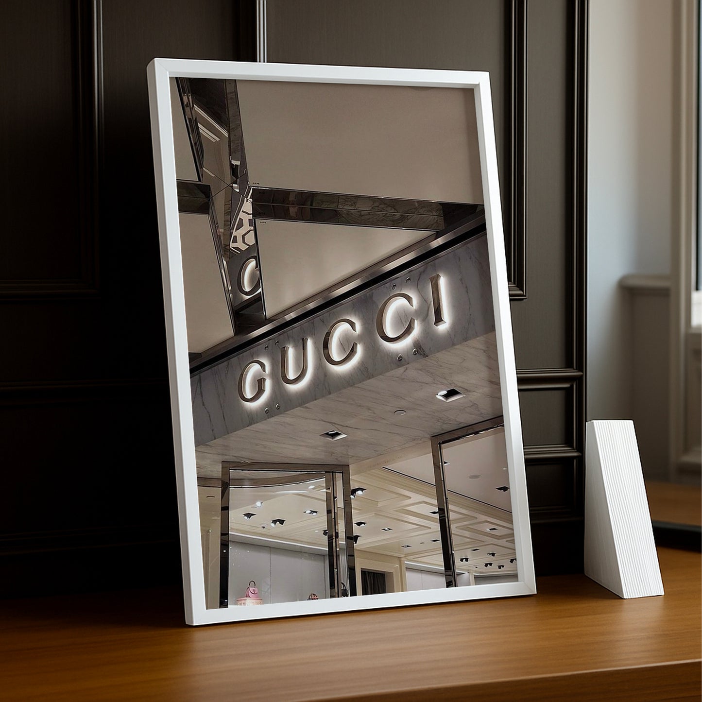 Cadre Photo Gucci - Devanture Argentée