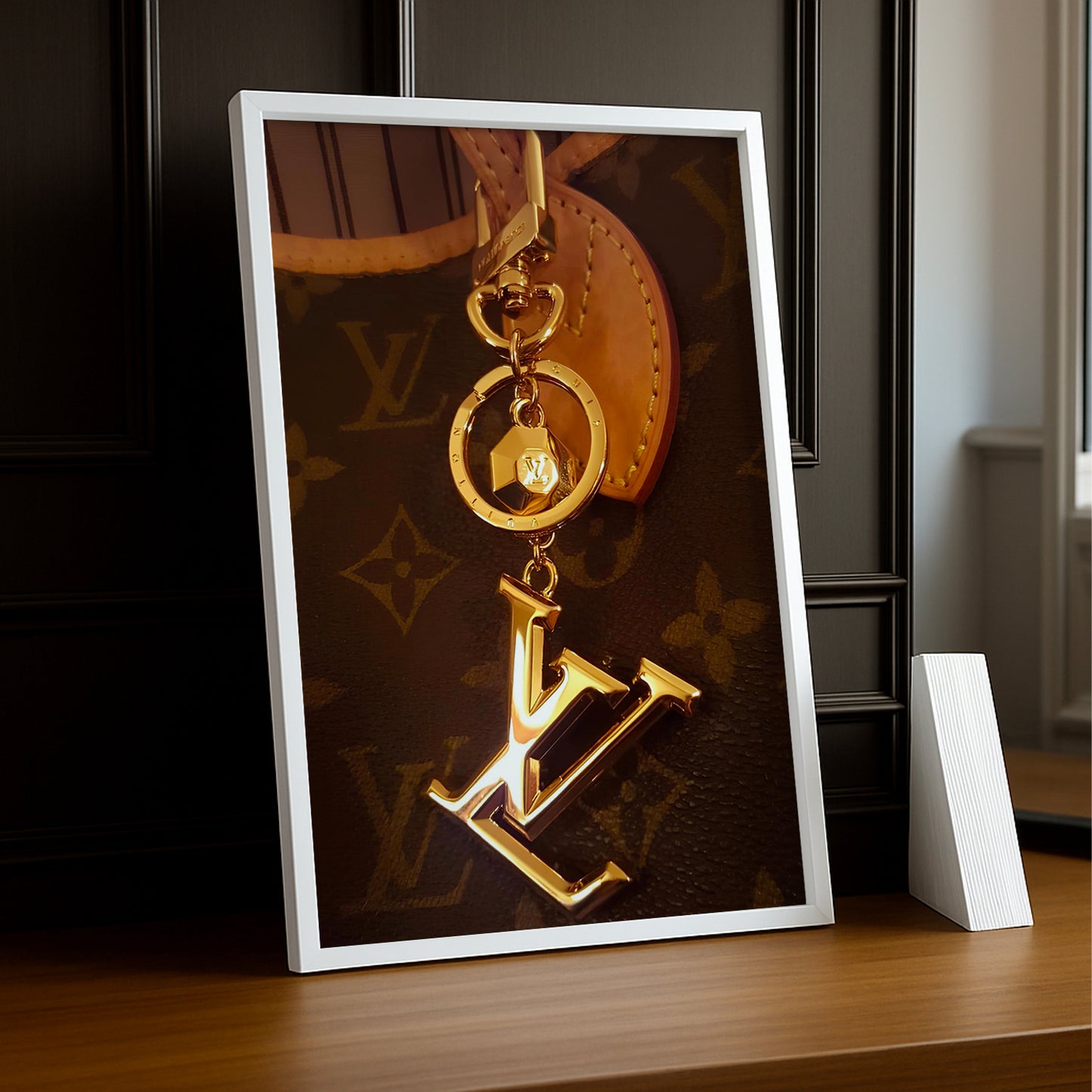 Cadre photo Louis Vuitton - Dorée LV