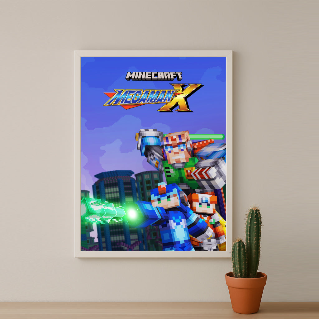 Cadre photo Minecraft - Megaman