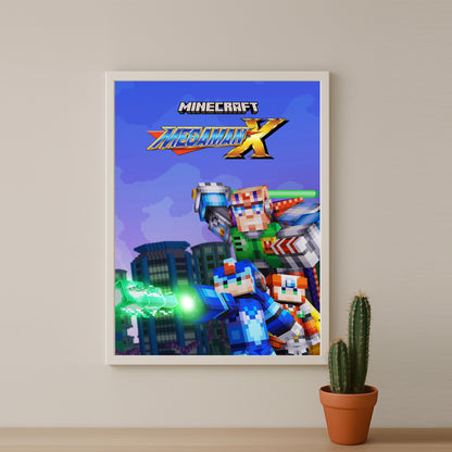 Cadre photo Minecraft - Megaman