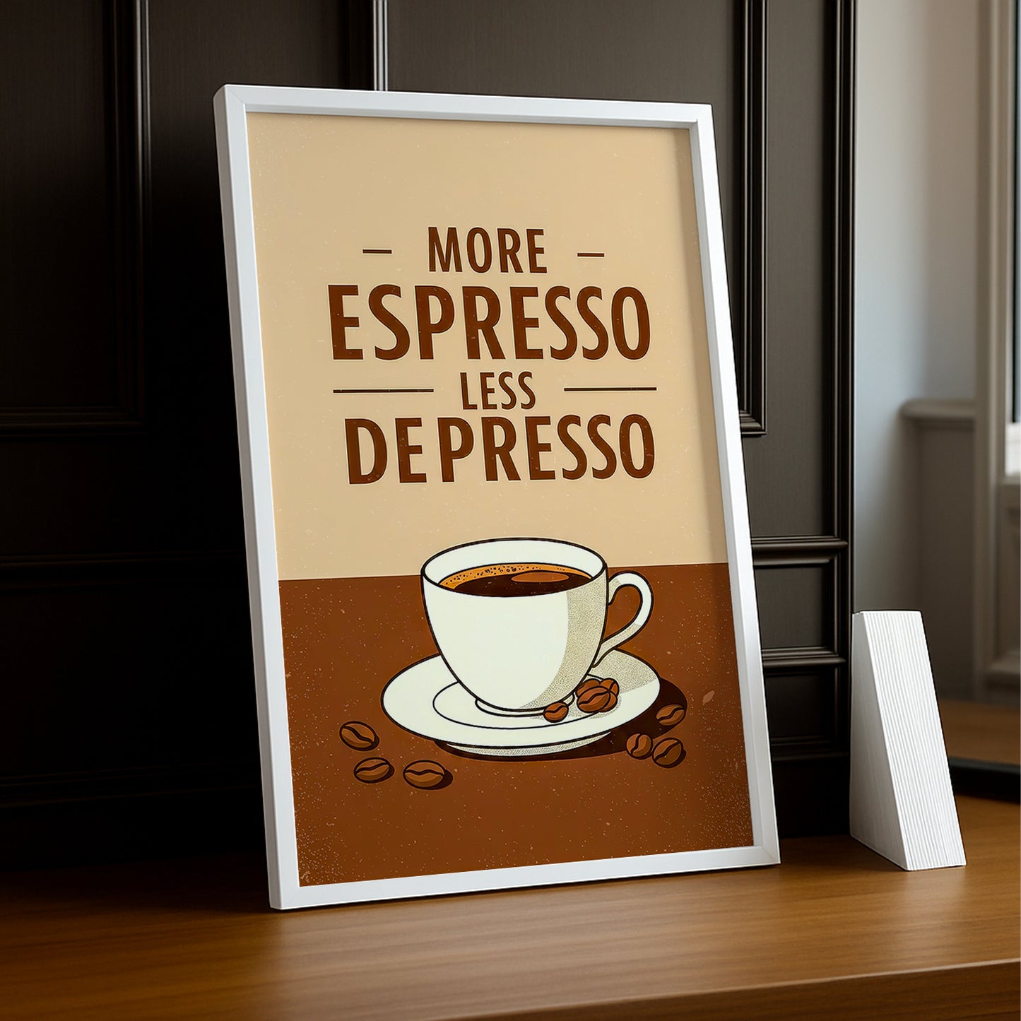 Cadre photo Café - Less Depresso