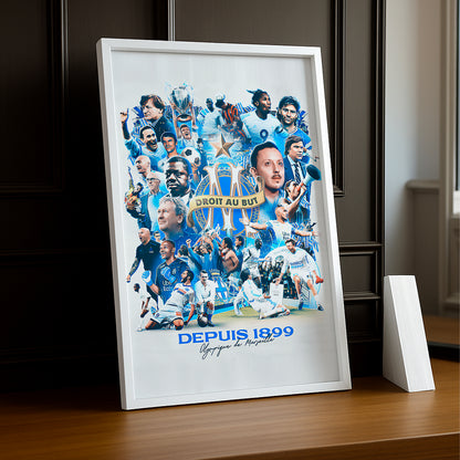 Cadre photo Légendes de l'Olympique de Marseille