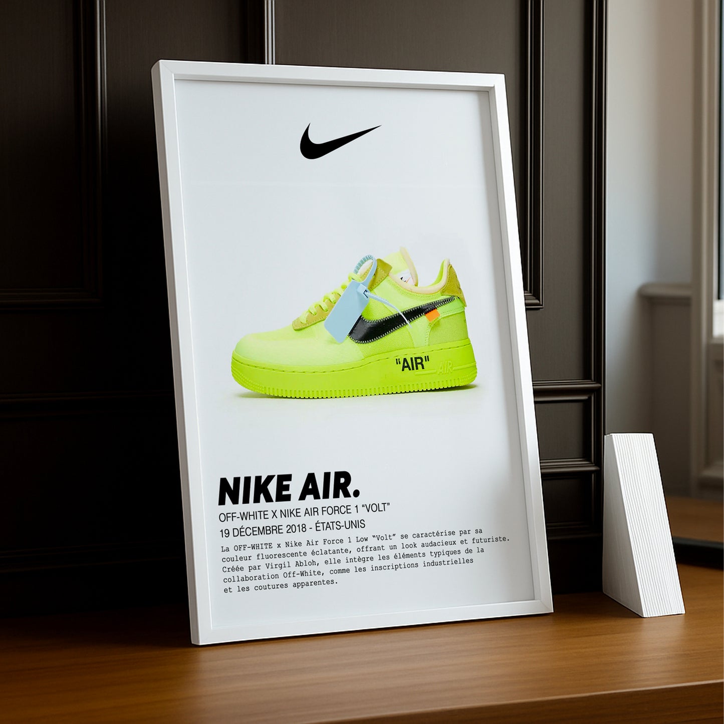 Cadre photo Off-White x Nike Air Force 1 Volt