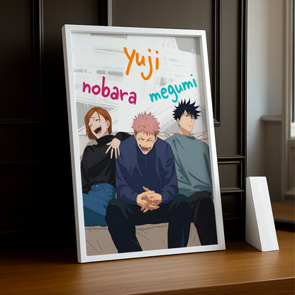 Cadre Photo Jujutsu Kaisen - Nobara, Yuji, Negumi
