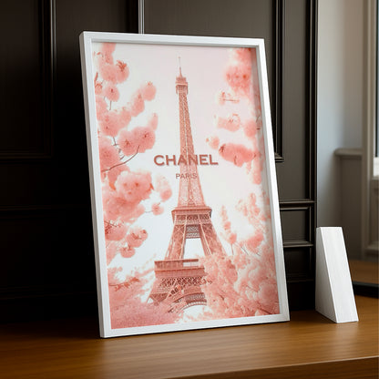 Cadre photo Chanel - Eiffel rose