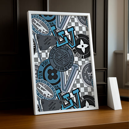 Cadre photo Louis Vuitton - Logo Bleu