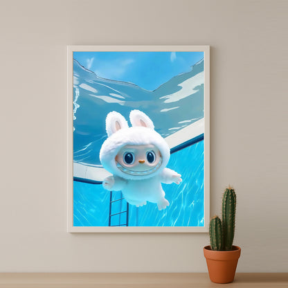 Poster Labubu - Nage