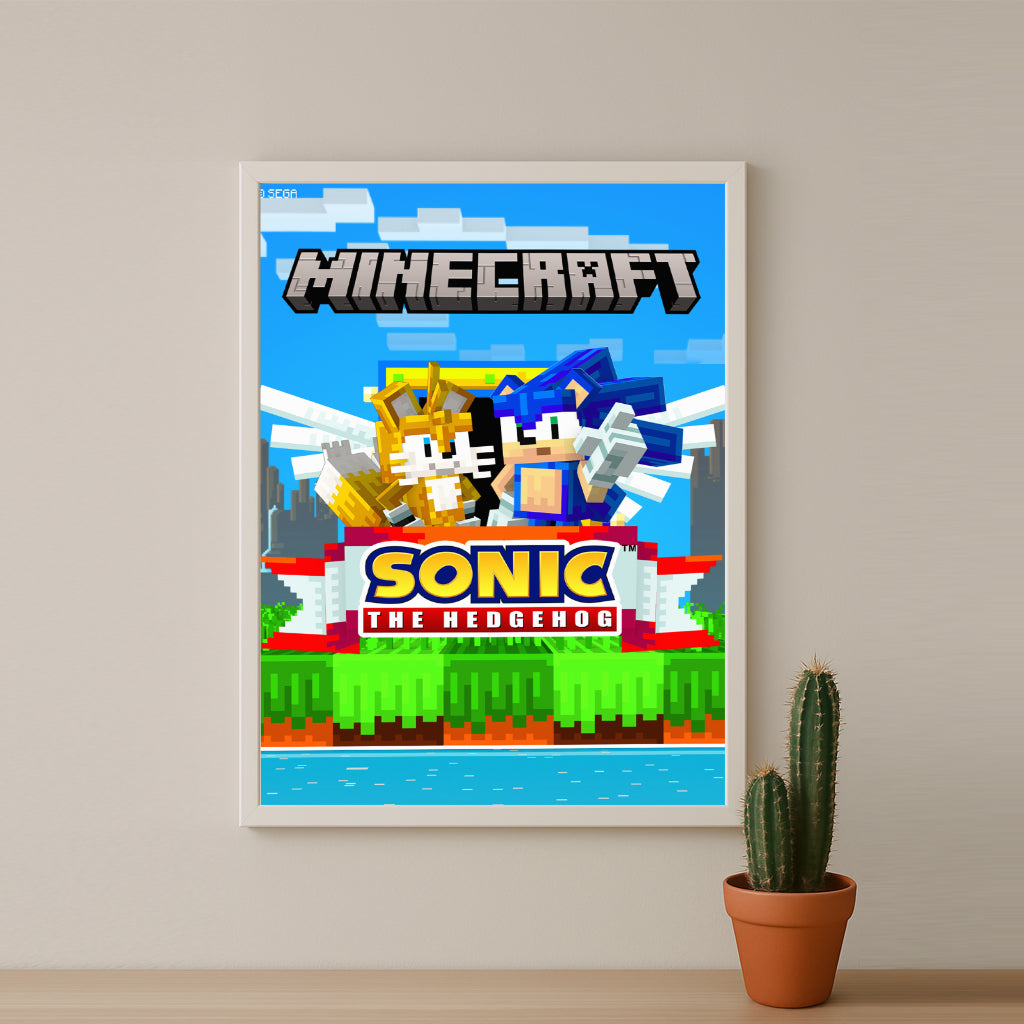 Cadre photo Minecraft - Sonic