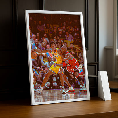 Cadre photo NBA - Bryant vs Jordan