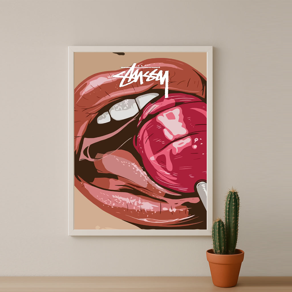Cadre photo Stussy - Lollipop Lips