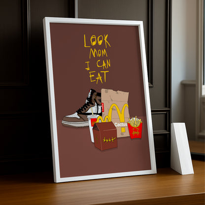 Cadre photo Look Mom I Can Eat