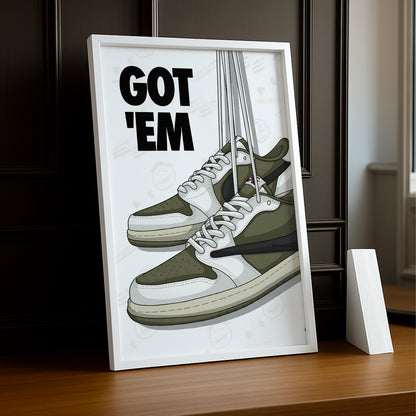 Poster Nike Travis Scott Olive Got'Em