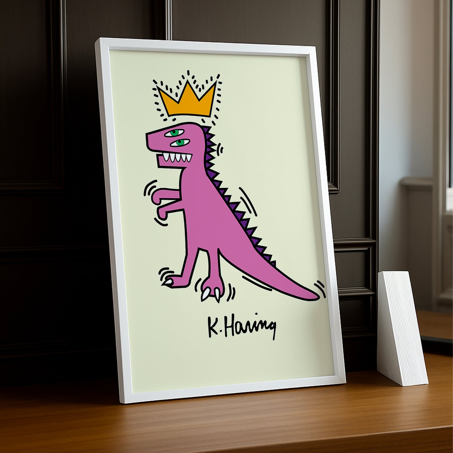 Cadre Photo Keith Haring - Dinosaure