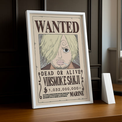 Cadre photo One Piece - Wanted Vinsmoke Sanji