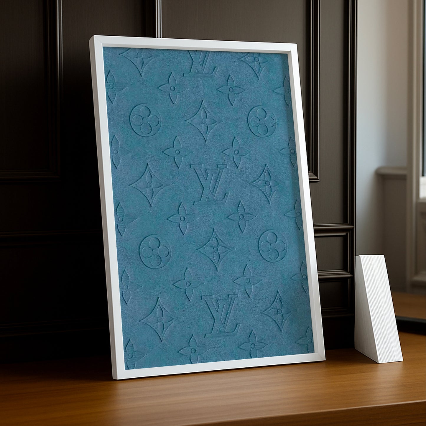 Cadre photo Louis Vuitton motif bleu