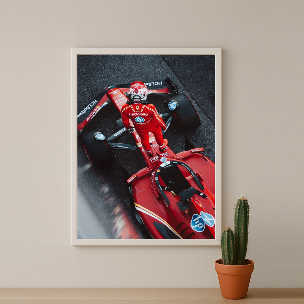 Poster encadrée Formule 1 - Leclerc