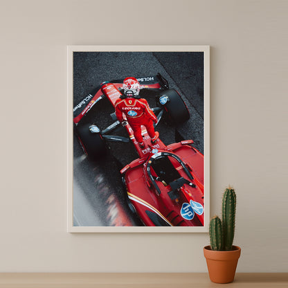 Poster encadrée Formule 1 - Leclerc