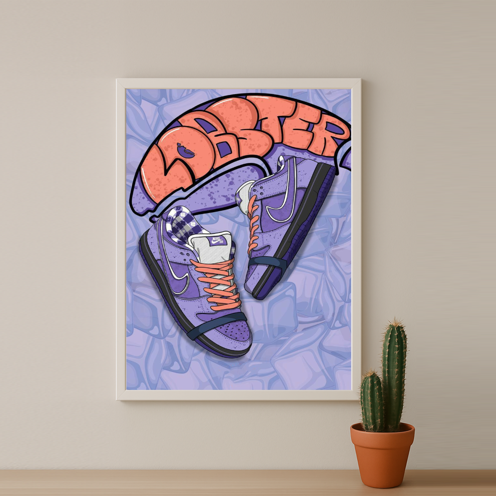 Poster Nike Dunk Lobster purple