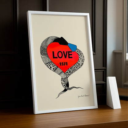 Cadre photo YSL Love illustration