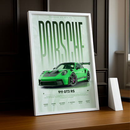 Cadre photo Porsche GT3 RS 911 vert