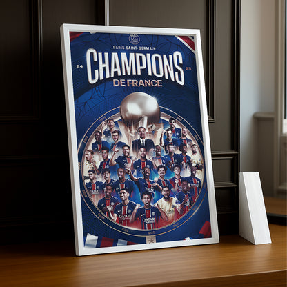 Cadre photo Paris Saint-Germain Champions de France