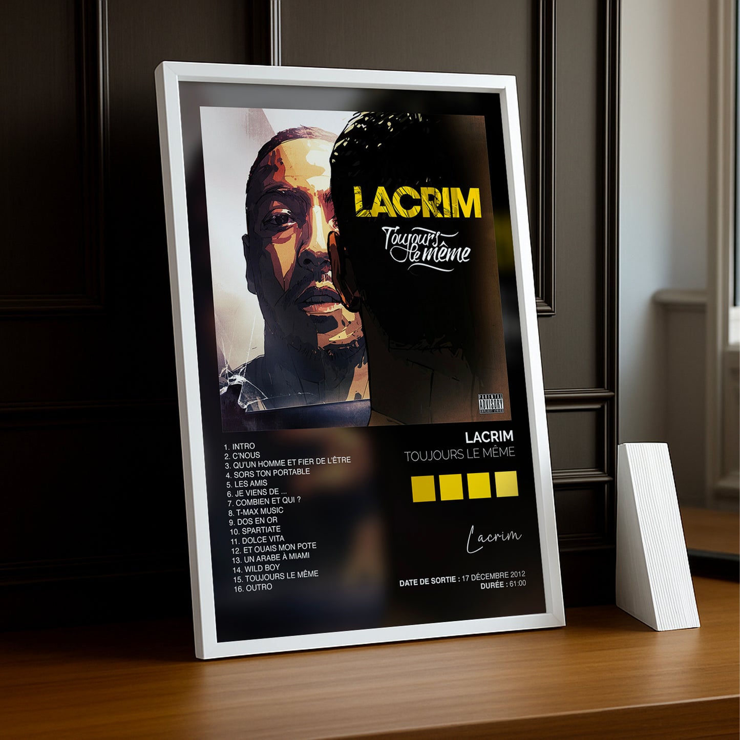 Cadre photo Album Musicaux - Toujours le même de Lacrim