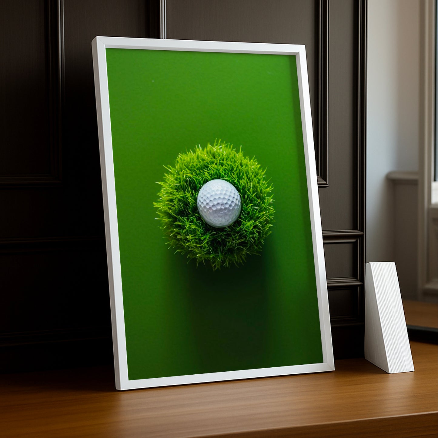 Cadre Photo Golf - Balle sur herbe