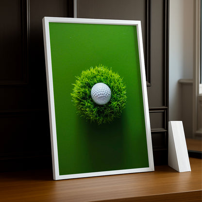 Cadre Photo Golf - Balle sur herbe