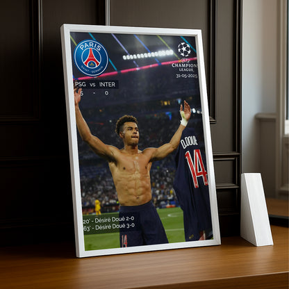 Poster Paris Saint-Germain Désiré Doué