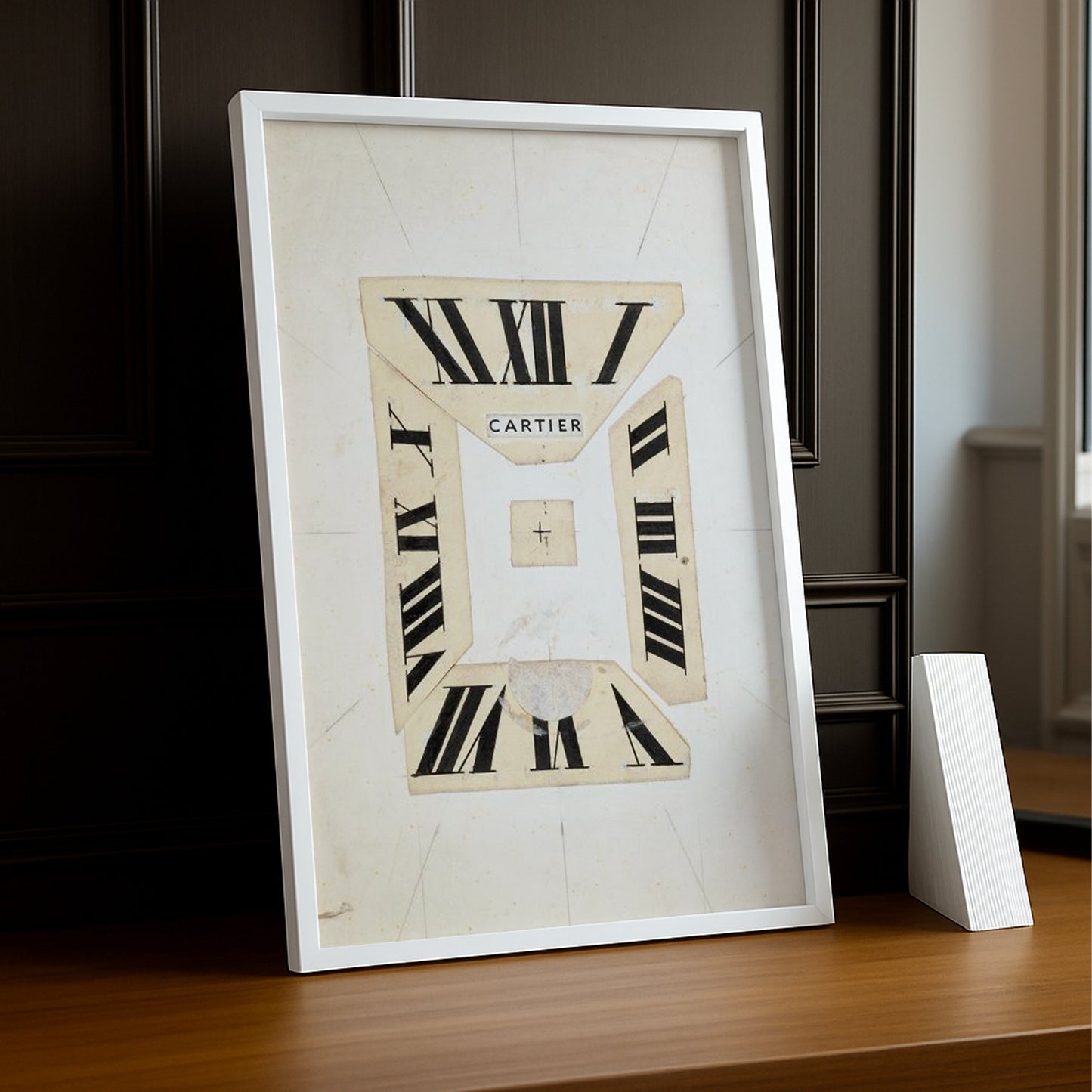 Cadre photo Cartier - Horloge en Papier