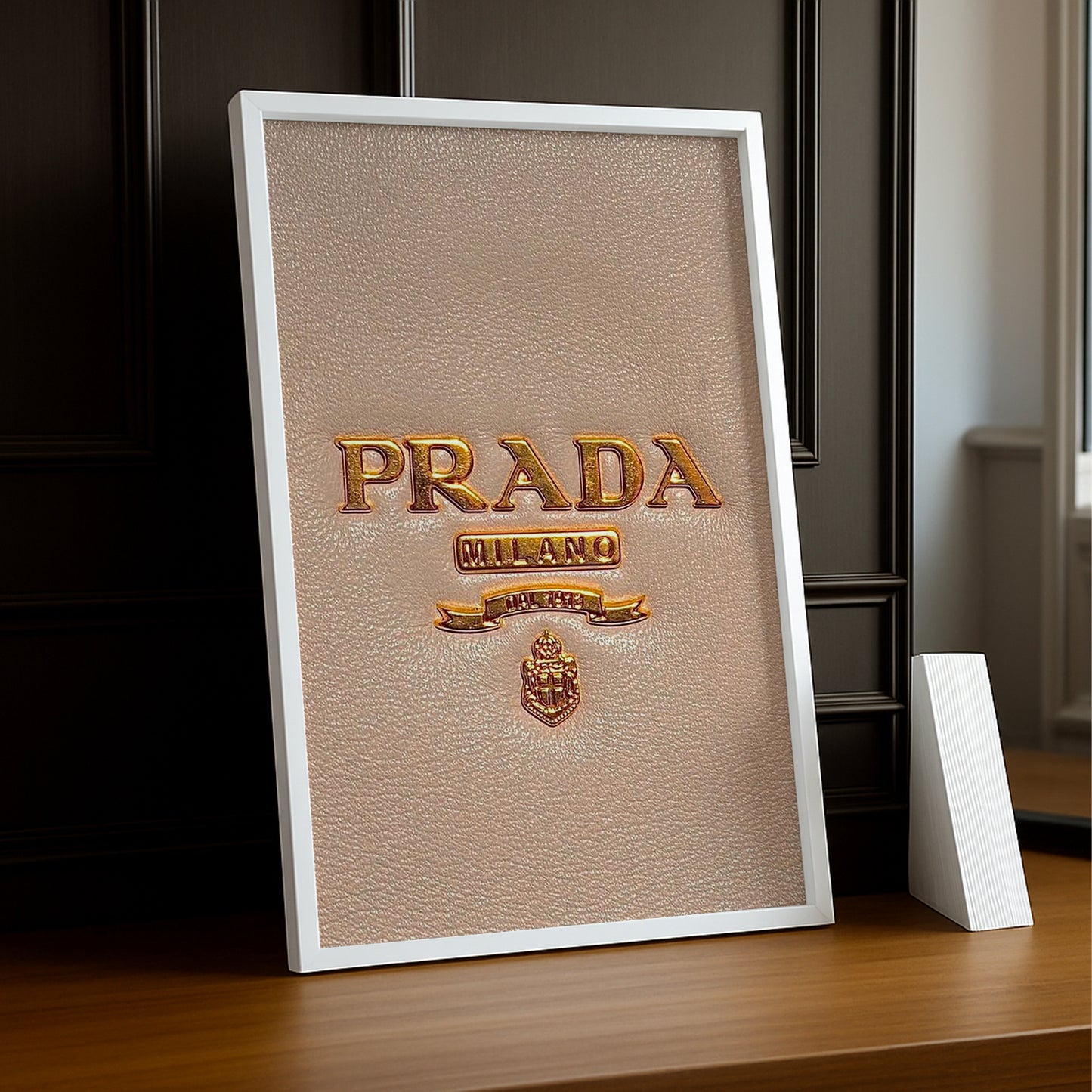 Cadre Photo Prada - Logo Cuir Milano