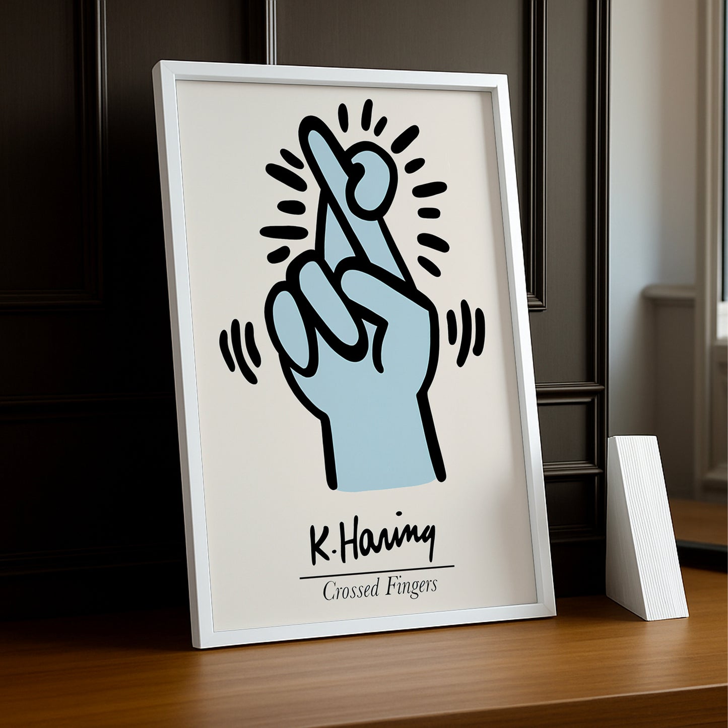 Cadre Photo Keith Haring - Doigts croisés