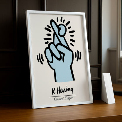 Cadre Photo Keith Haring - Doigts croisés