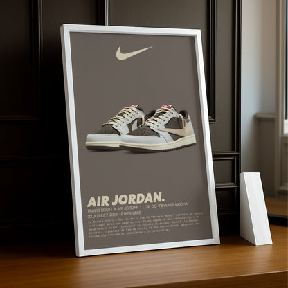 Travis Scott x Air Jordan 1 Low OG Reverse Mocha Fotorahmen 
