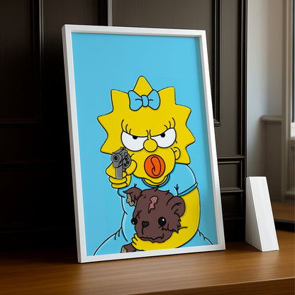 Cadre Photo Les Simpsons - Maggie Simpson Braque