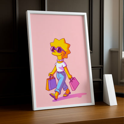 Cadre Photo Les Simpsons - Lisa Simpson Shopping