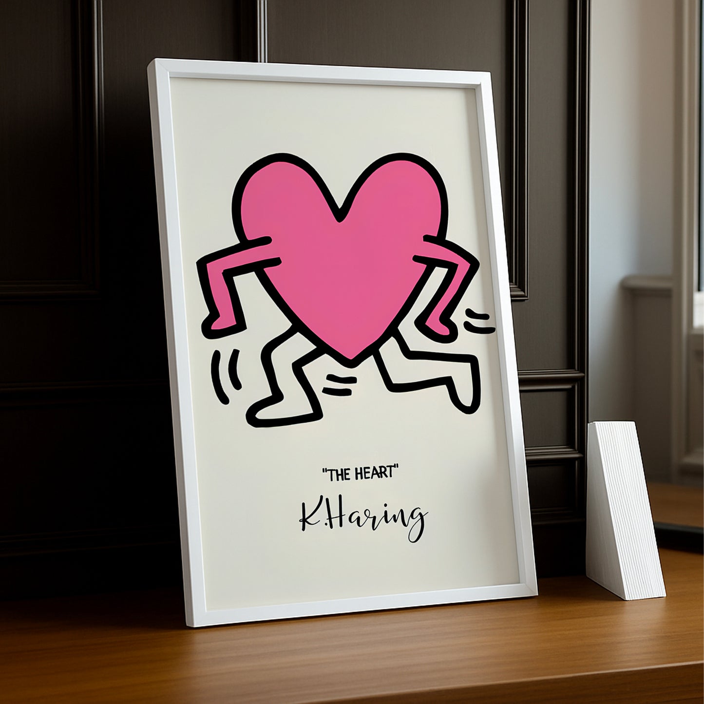 Cadre photo Keith Haring "The Heart"