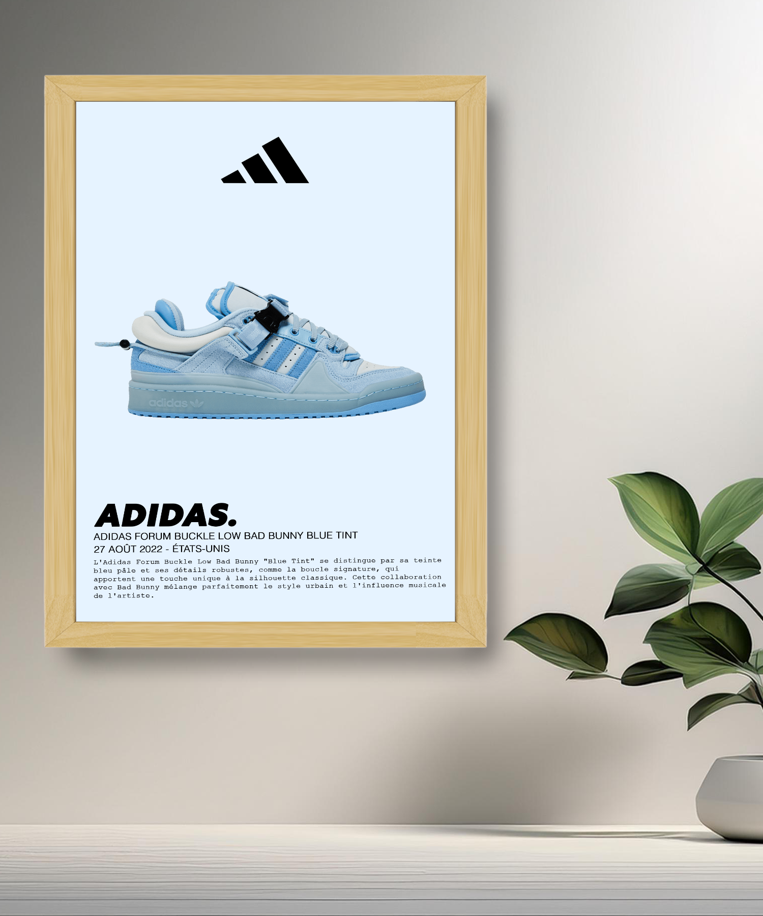 Cadre photo Adidas Buckle Low Bad Bunny Blue Tint