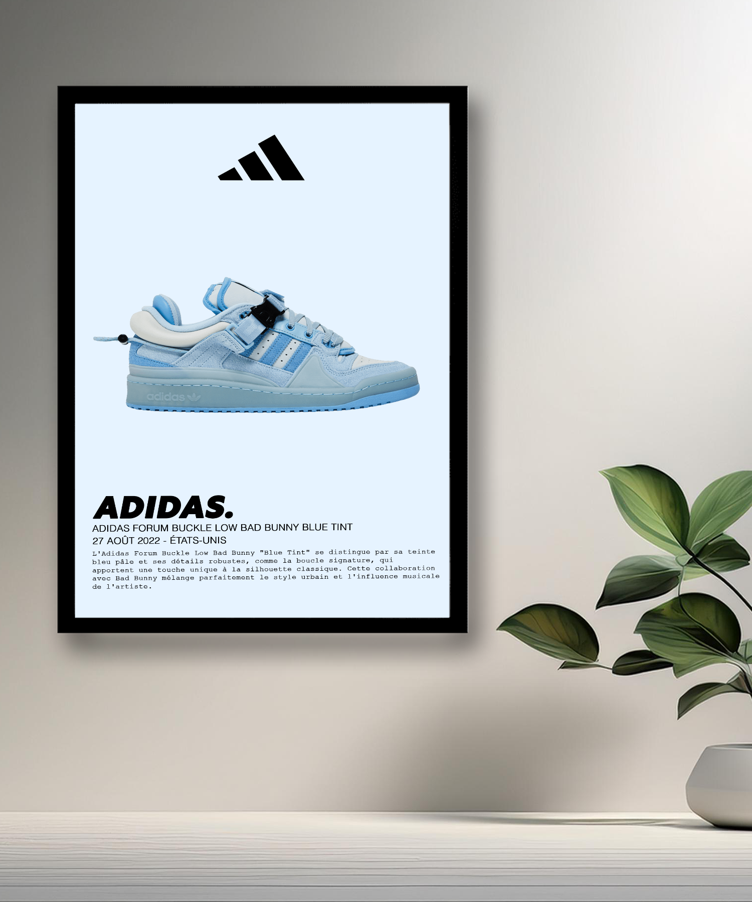 Cadre photo Adidas Buckle Low Bad Bunny Blue Tint