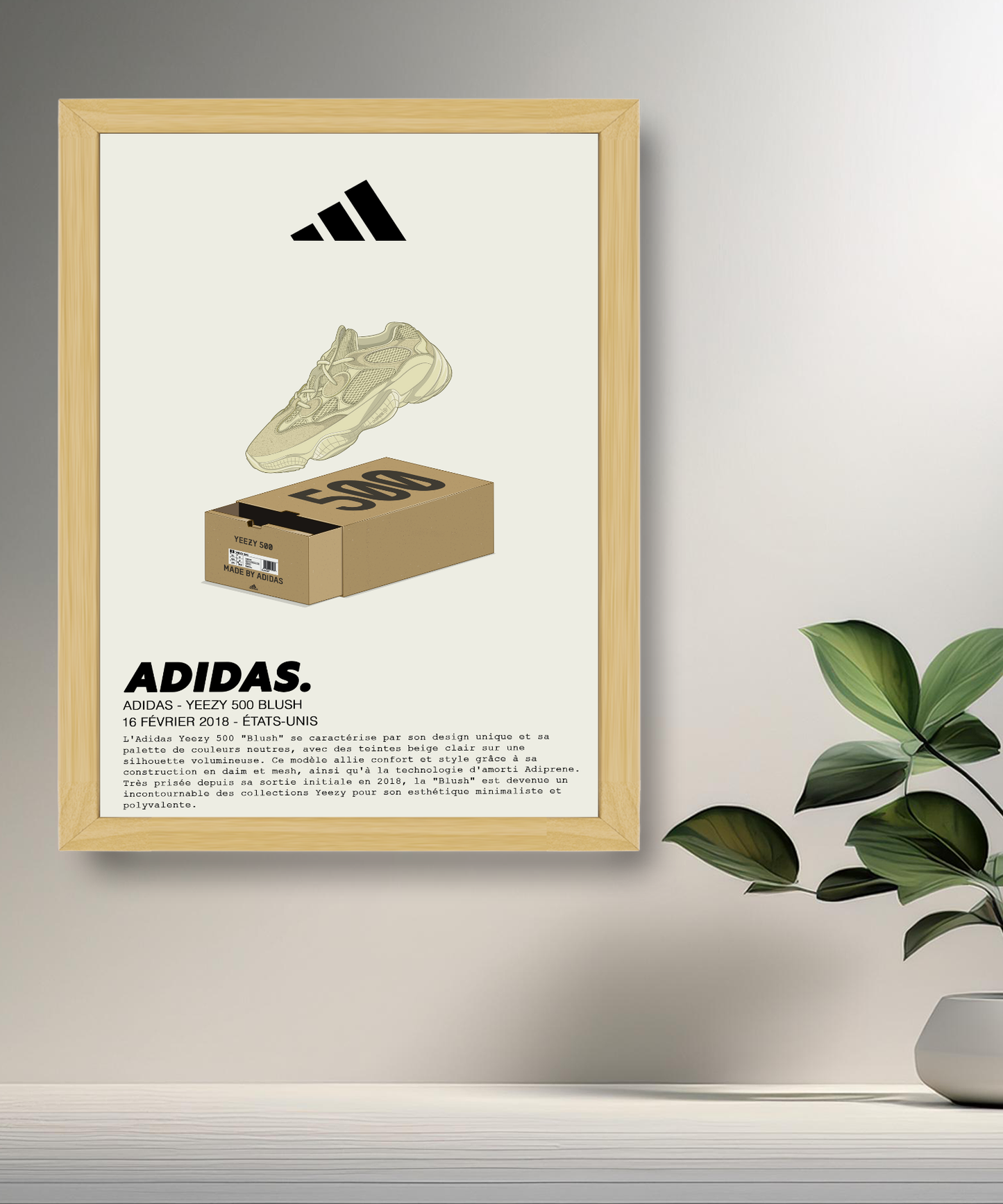 Adidas Yeezy 500 Blush Fotorahmen 