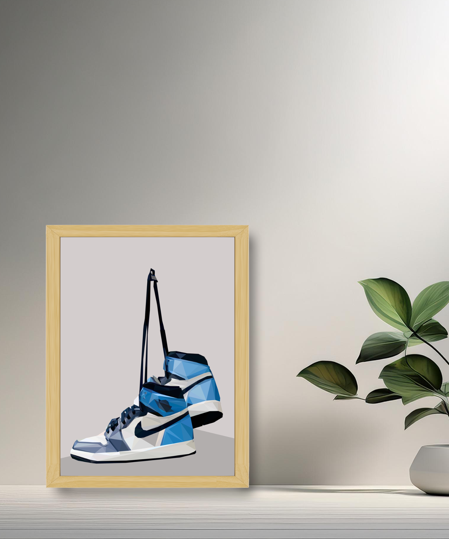 Cadre photo Air Jordan 1 High University Blue Illustration