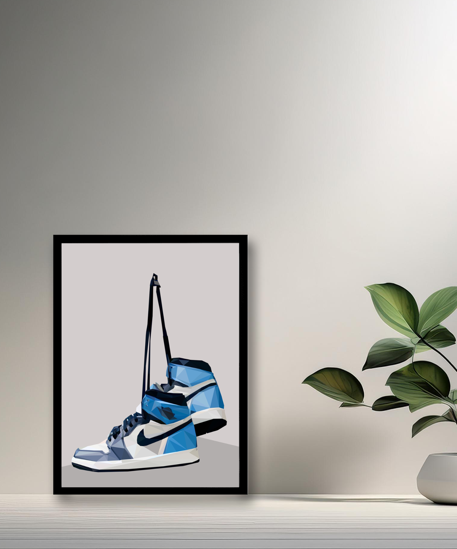 Cadre photo Air Jordan 1 High University Blue Illustration