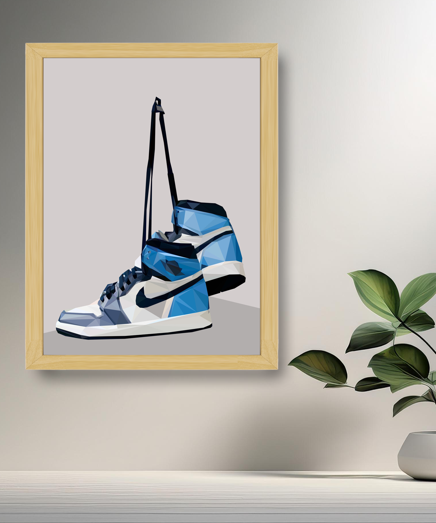 Cadre photo Air Jordan 1 High University Blue Illustration