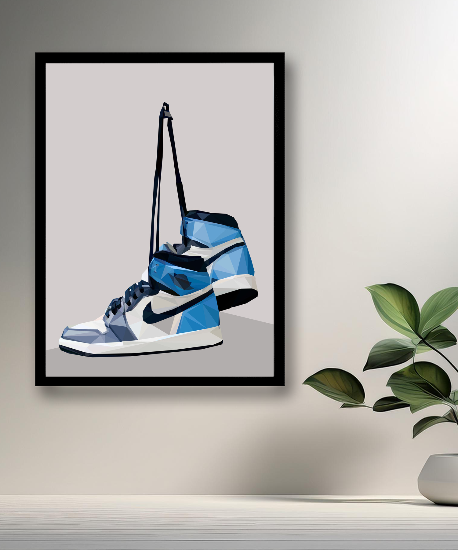 Cadre photo Air Jordan 1 High University Blue Illustration