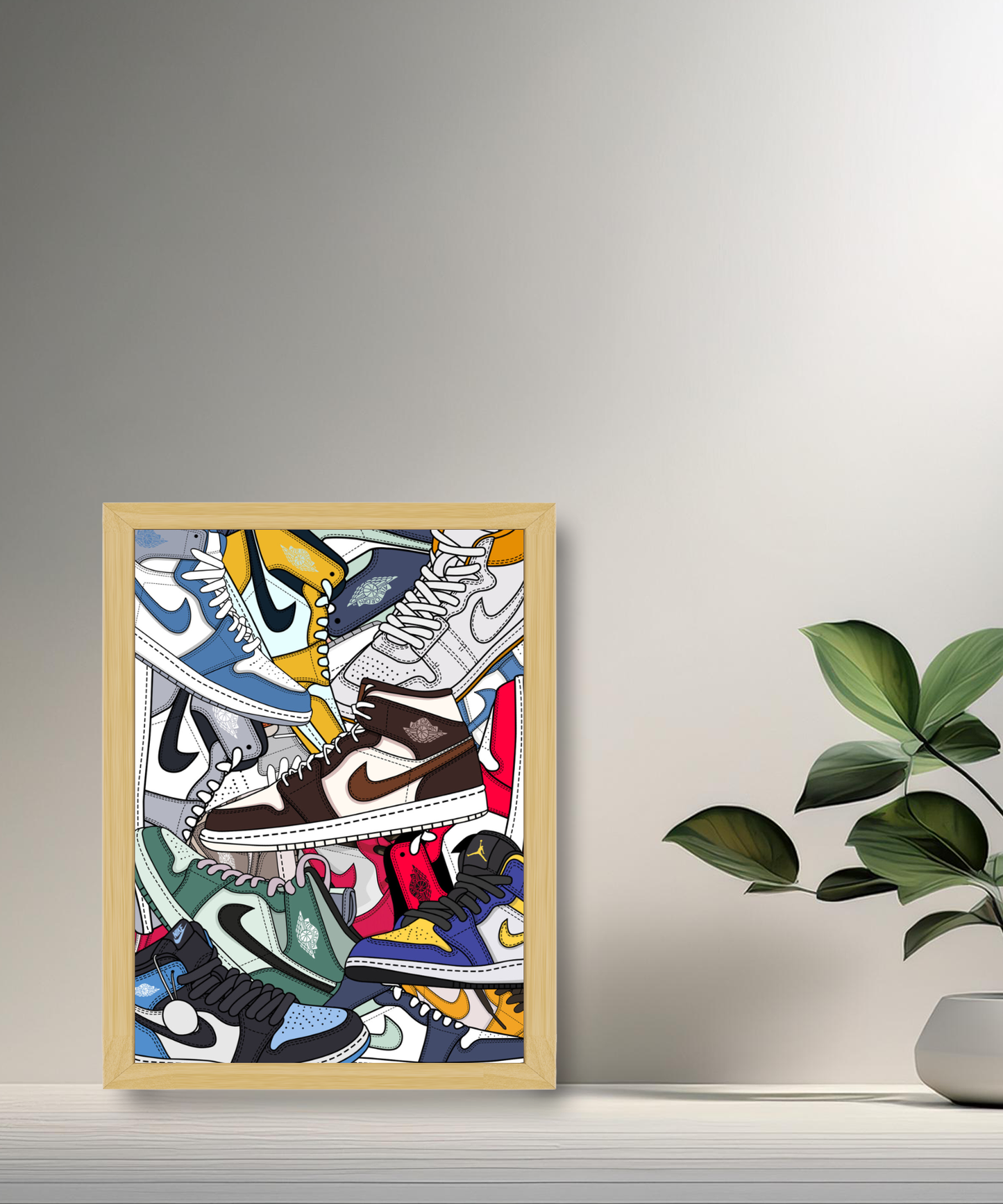 Cadre photo Air Jordan 1 illustration