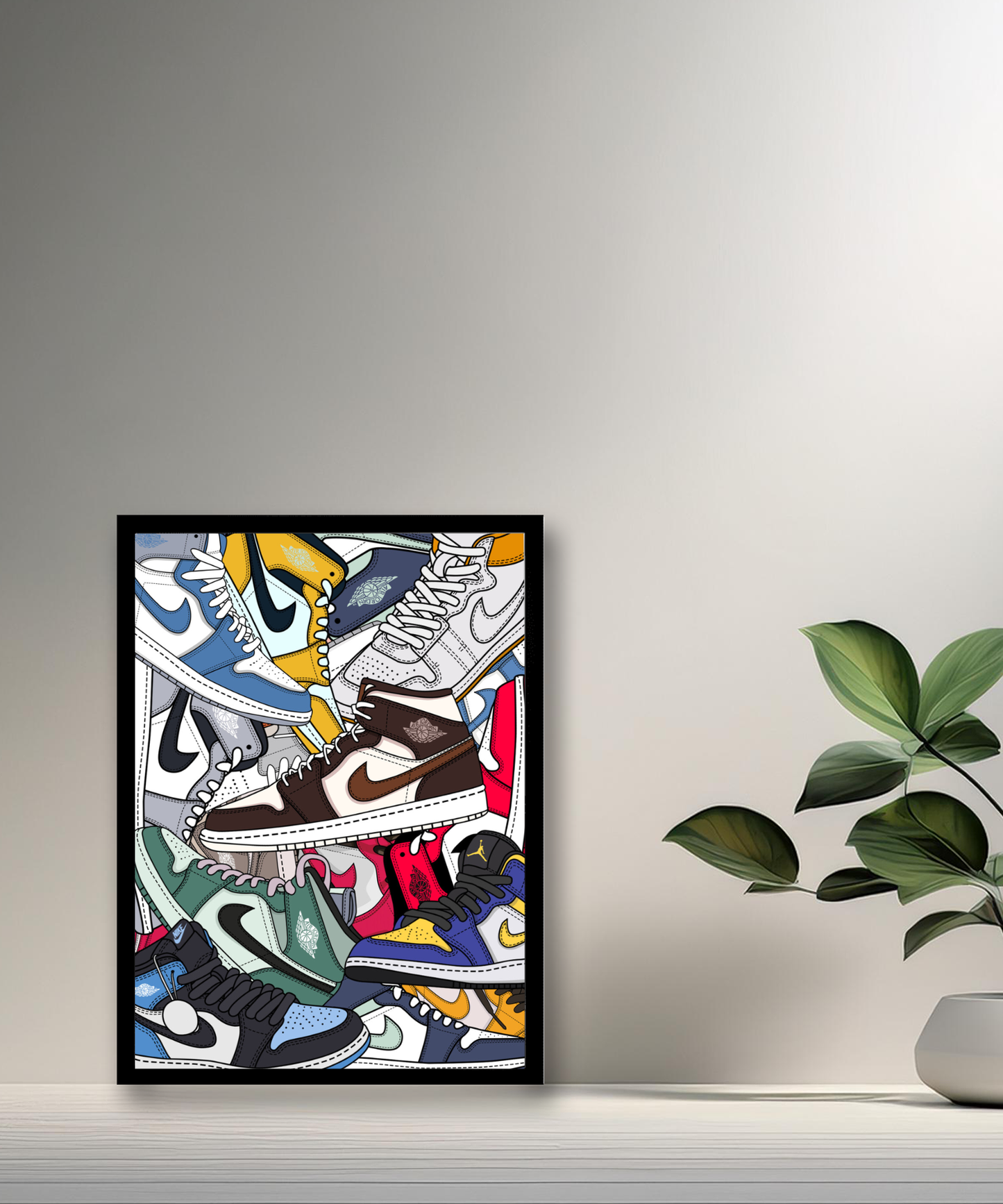Cadre photo Air Jordan 1 illustration