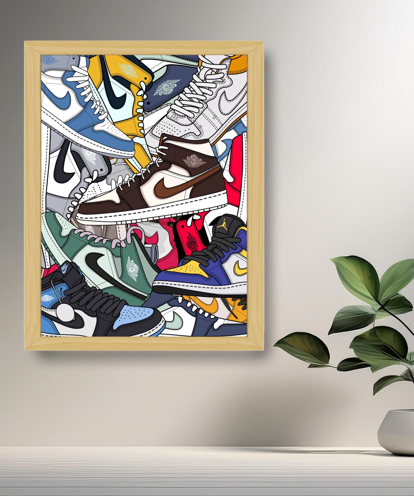 Cadre photo Air Jordan 1 illustration