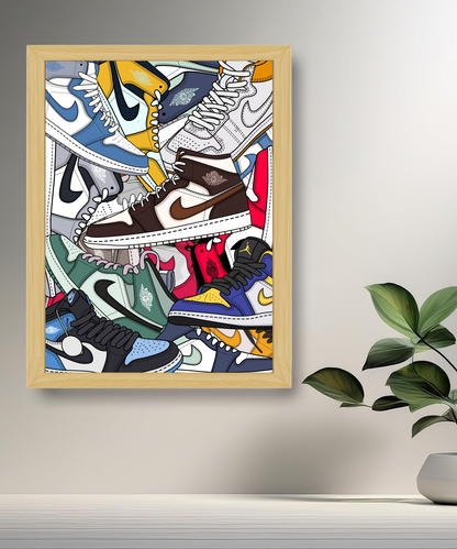 Cadre photo Air Jordan 1 illustration