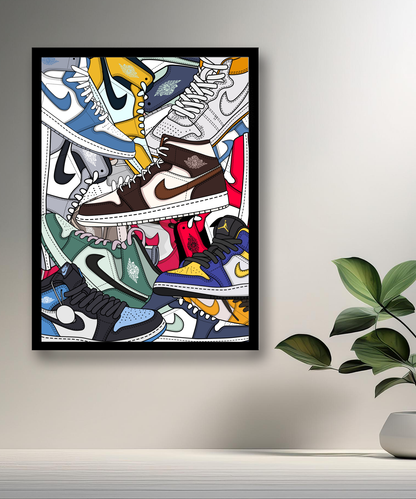 Cadre photo Air Jordan 1 illustration